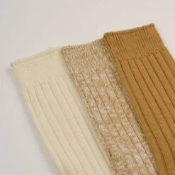 RototoRoToTo Organic Daily 3-Pack Ribbed Crew Socks - Ecru/Brown -Men Outfitters Shop RoToTo Organic Daily 3 Pack Ribbed Crew Socks Ecru Brown 20210929165853 2