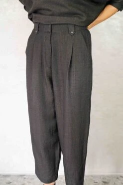 Runaway BicycleJim Pleated Pants - Brown/Black -Men Outfitters Shop Runaway Bicycle Jim Pleated Pants 20230918060837 1