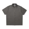 Lady White Co.S/S Jersey Button Up - Pewter