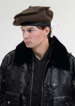 JUNTAE KIMJuntae Kim Slashed Wool Beret - Olive -Men Outfitters Shop SLASHED WOOL BERET OLIVE 20230819122538