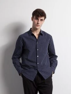 Kapatid NYCPocket Shirt - Navy/Grey Stripe -Men Outfitters Shop STRIPE POCKET SHIRT 20190109211938 4