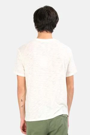 Blue&CreamShort Sleeve Slub Tee - Cream 3 Blue&CreamShort Sleeve Slub Tee - Cream - Image 3