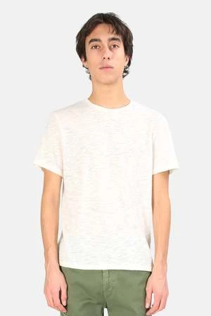 Blue&CreamShort Sleeve Slub Tee - Cream 1 Blue&CreamShort Sleeve Slub Tee - Cream