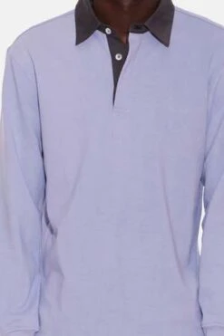 Blue&CreamSolid Rugby - Blue/Charcoal Collar -Men Outfitters Shop Solid Rugby Blue W Charcoal Collar 20231028202538 3