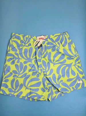 Solid And StripedSolid & Striped Classic Mens Swim Short - French Blue/Lime 2 Solid And StripedSolid & Striped Classic Mens Swim Short - French Blue/Lime - Image 2