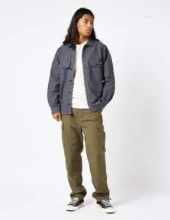 Stan RaySateen CPO Shirt - Navy Blue -Men Outfitters Shop Stan Ray CPO Shirt Sateen Navy Blue 20230908140352 2