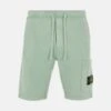 Stone IslandBrushed Fleece Bermuda Shorts - Sage