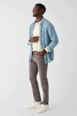 Faherty Brand5 Pocket Stretch Corduroy - Rugged Grey