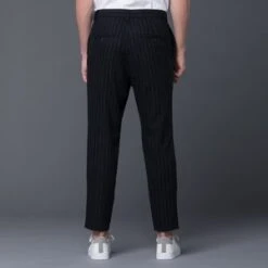 GUSTAV VON ASCHENBACHGustav Von Aschenbach Striped Tweed Trousers - Black Pinstripe -Men Outfitters Shop Striped Tweed Trousers 20180923083237 1