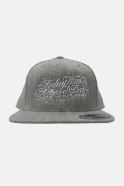 Blue&CreamToday Was A Good Day Snapback Cap - Grey