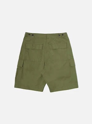 Universal WorksMW Cargo Short - Olive Fine Twill 3 Universal WorksMW Cargo Short - Olive Fine Twill - Image 3