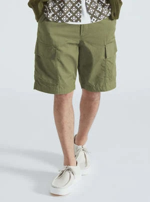 Universal WorksMW Cargo Short - Olive Fine Twill 1 Universal WorksMW Cargo Short - Olive Fine Twill