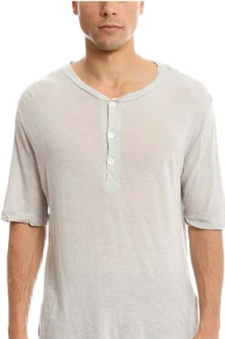 V :: ROOMHighsoft Jersey SS Henley - Melange Grey -Men Outfitters Shop V room Highsoft Jersey SS Henley 20220902201208 2