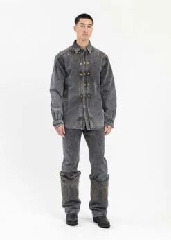 Y/projectEvergreen Snap Off Denim Shirt - Vintage Black 12 Y/projectEvergreen Snap Off Denim Shirt - Vintage Black -Men Outfitters Shop VINTAGE BLACK EVERGREEN SNAP OFF DENIM SHIRT 20231020073037