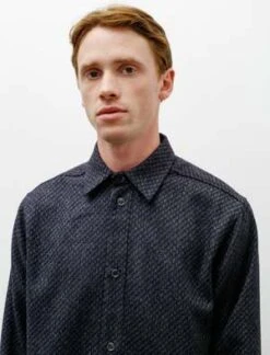 Frank LederVintage Basketweave Wool Shirt - Blue 7 Frank LederVintage Basketweave Wool Shirt - Blue -Men Outfitters Shop Vintage Basketweave Wool Shirt Blue 20230926223254 2