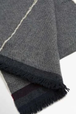 Begg X CoWash Vaudie Weavers Scarf - Navy/Burgundy -Men Outfitters Shop Wash Vaudie Weavers Scarf Navy Burgundy 20220825181801 3