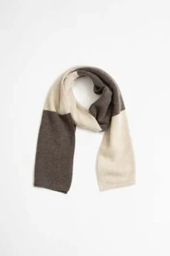 Universal WorksWool Cashmere Stripe Scarf - Stone/Grey -Men Outfitters Shop Wool Cashmere Stripe Scarf Stone Grey 20220824102111