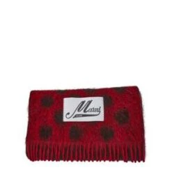 MarniWool-Mohair Scarf With Polka Dot Print - Red -Men Outfitters Shop Wool Mohair Scarf with Polka Dot Print Red 20231002205750 2