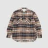 Universal WorksBarrow Brush Flannel Work Shirt - Grey Check