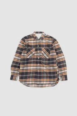 Universal WorksBarrow Brush Flannel Work Shirt - Grey Check