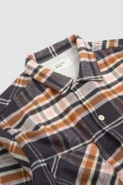 Universal WorksBarrow Brush Flannel Work Shirt - Grey Check -Men Outfitters Shop Work Shirt Barrow Brush Flannel Grey Check 20230907140110