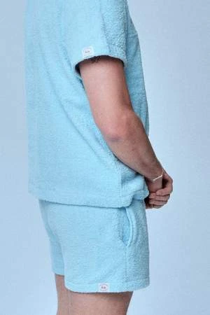 BaabyTerry Towelling Shorts - Powder Blue 5 BaabyTerry Towelling Shorts - Powder Blue - Image 5