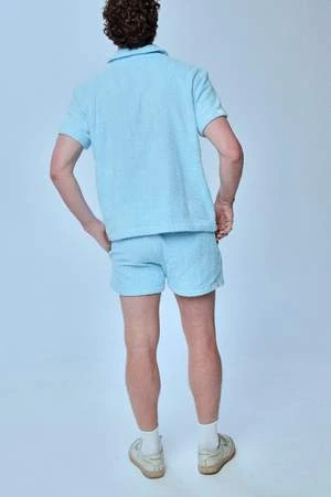 BaabyTerry Towelling Shorts - Powder Blue 4 BaabyTerry Towelling Shorts - Powder Blue - Image 4