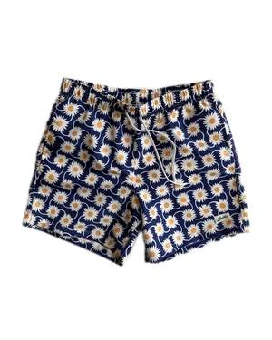 Batherradial Swim Trunk - Navy Radial Flower 1 Batherradial Swim Trunk - Navy Radial Flower
